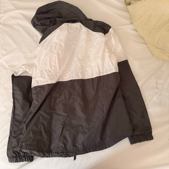 Holloway Women’s Rain Jacket M White Gray Hooded Windbreaker Pink Volleyball - Picture 11 of 11